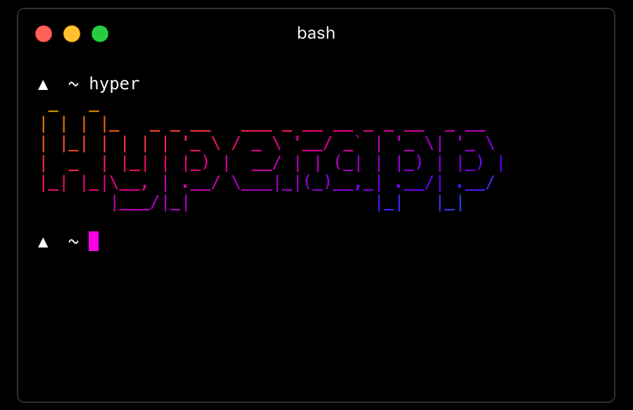 The Hyper terminal.