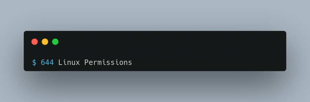 644 permissions