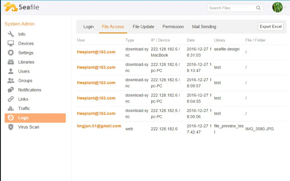 NextCloud vs. Seafile vs. Syncthing: The Seafile web interface