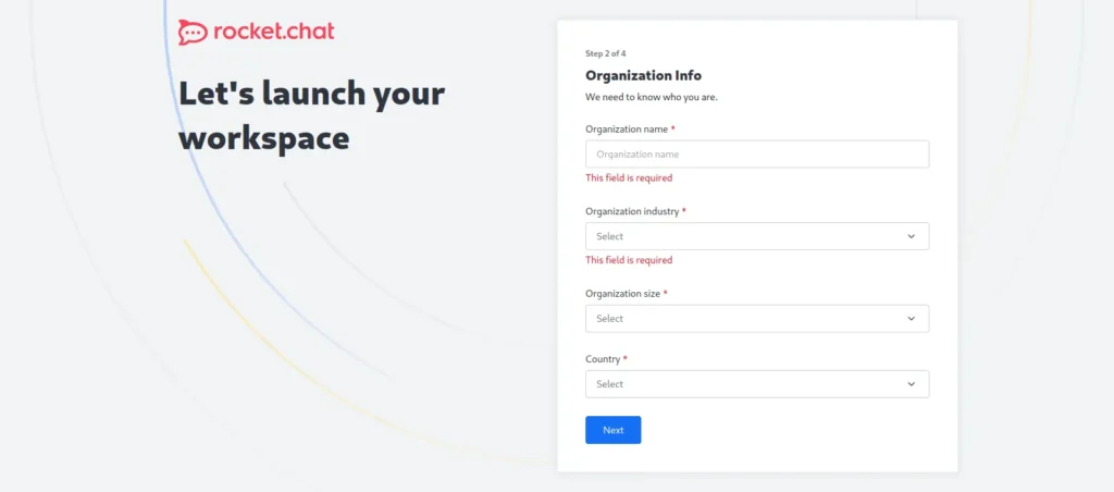 Rocket.Chat setup