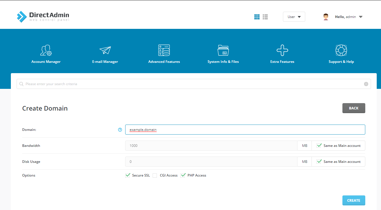 create-domain-name