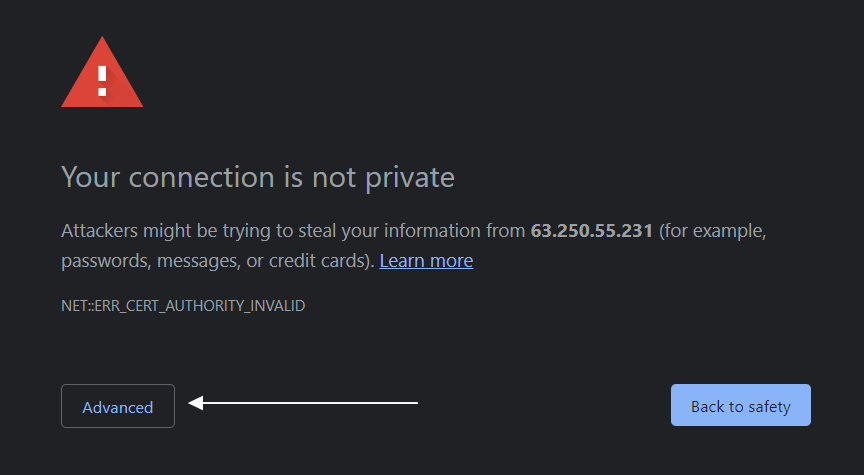 install webmin on ubuntu 22.04: connection not private