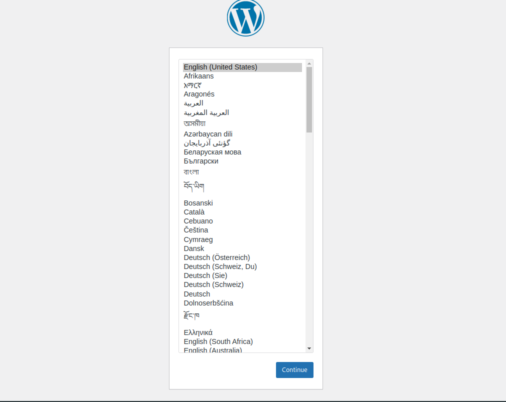 Wordpress MariaDB setup