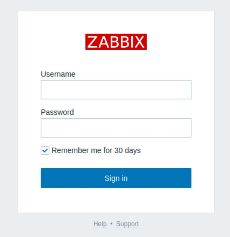 Zabbix Login