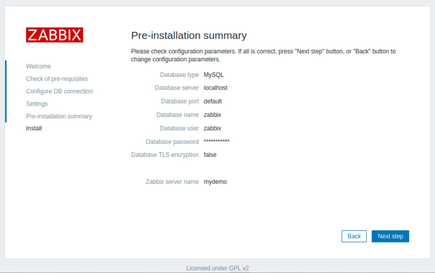 Zabbix Pre-installation