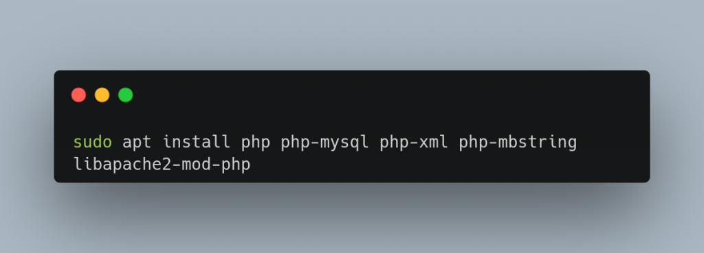 install lamp on ubuntu 22.04: Installing PHP