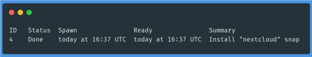 nextcloud snap changes