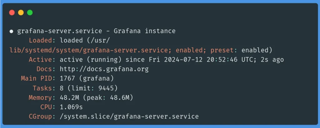 Grafana Status