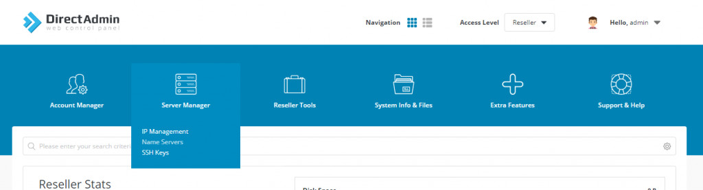 server-manager-directadmin