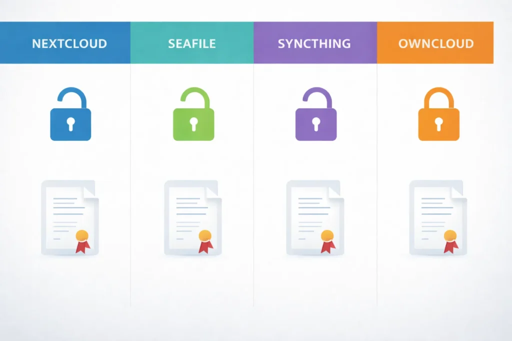 Licenses - syncthing vs seafile vs nextcloud vs owncloud
