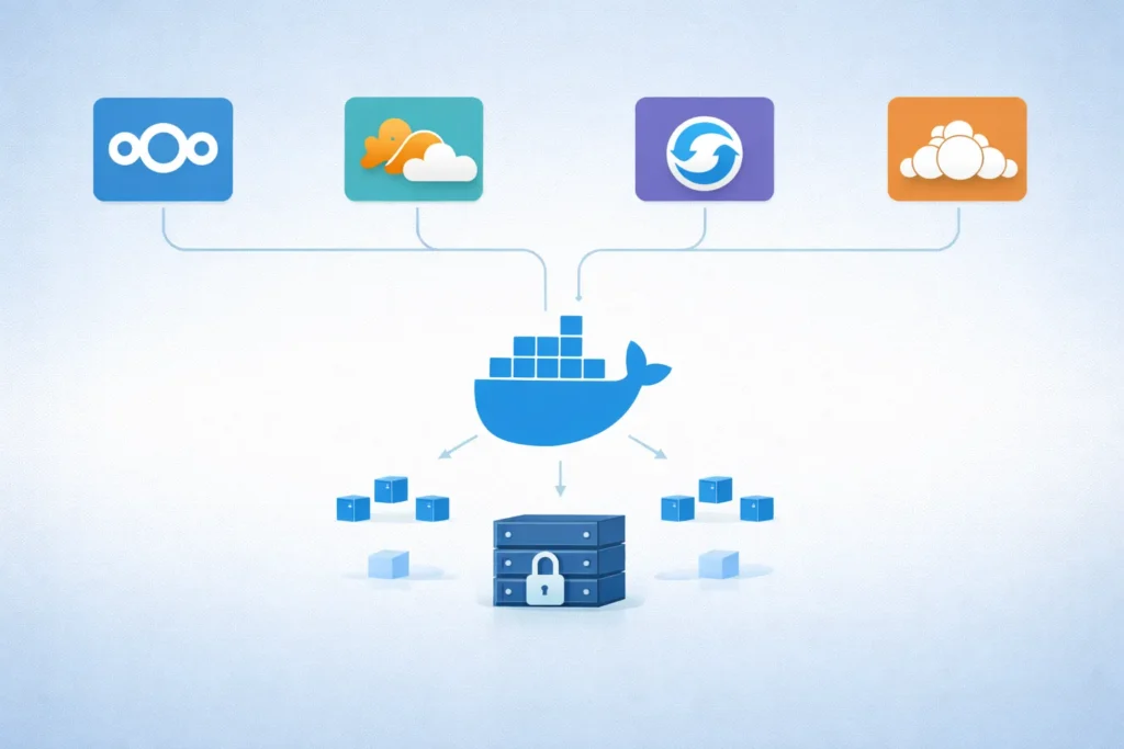 open source dropbox alternatives - Docker