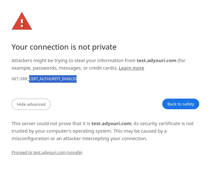 Webmin Self-signed certificate