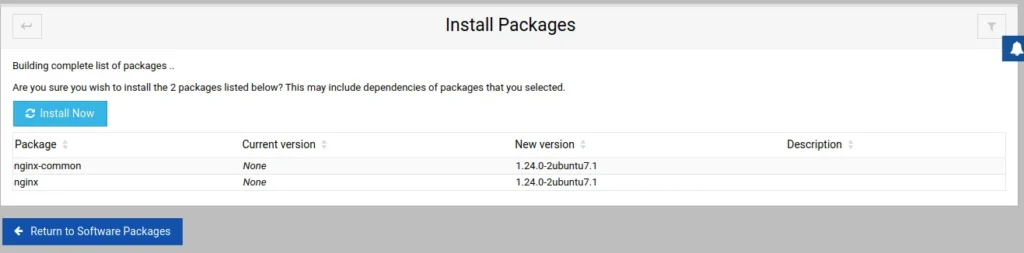 Use Webmin to Install Package Dependencies