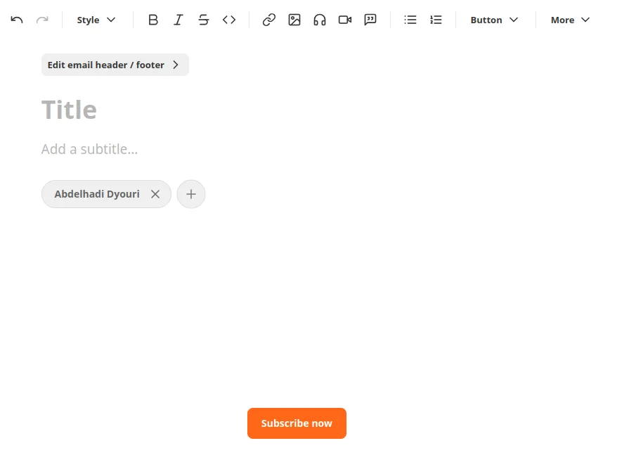substack editor