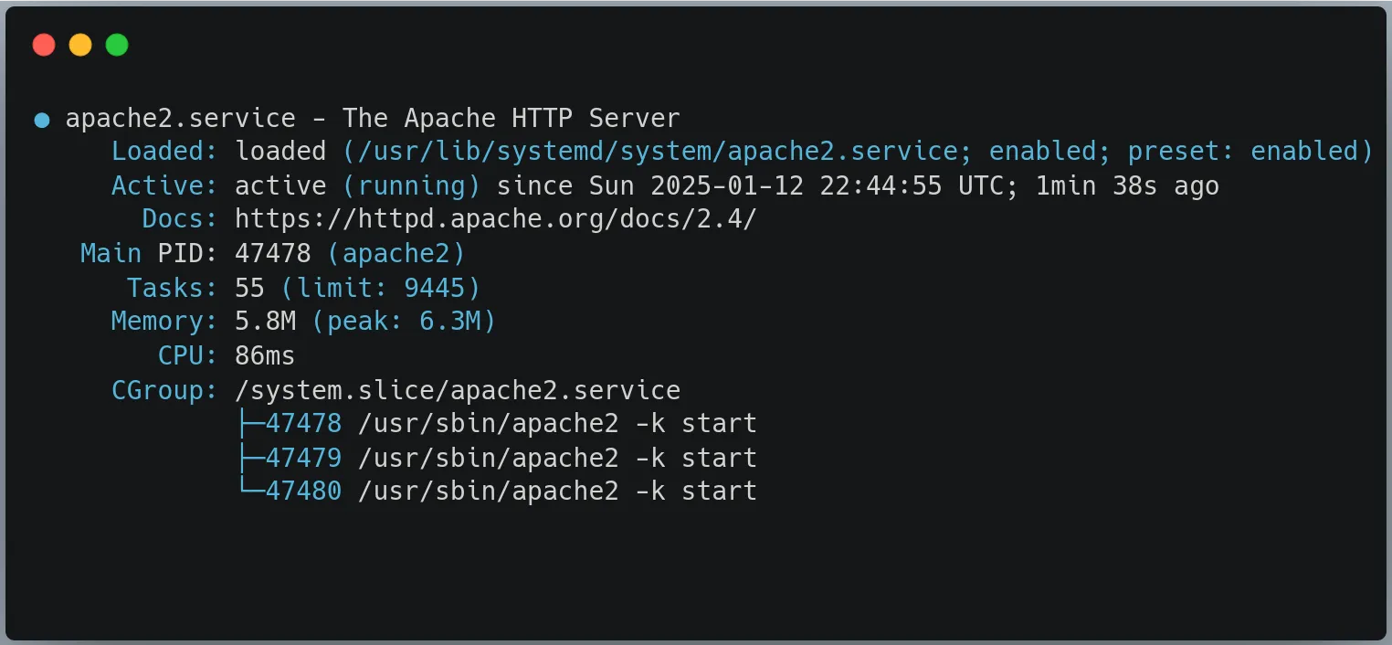Apache Status for LAMP