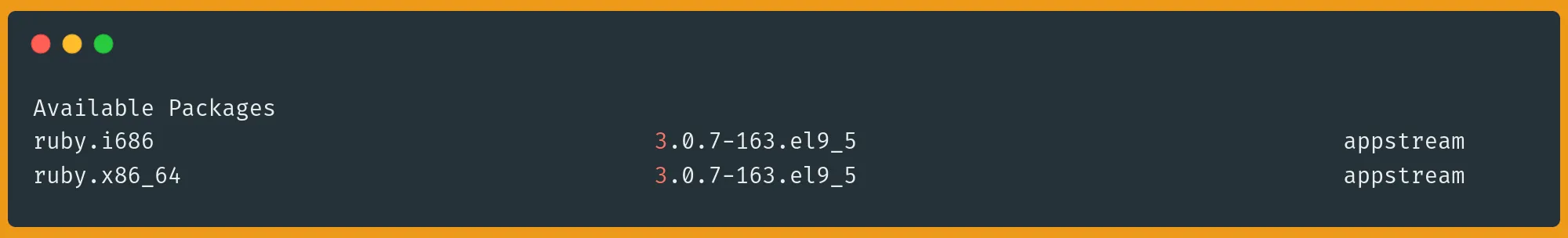 dnf list --showduplicates