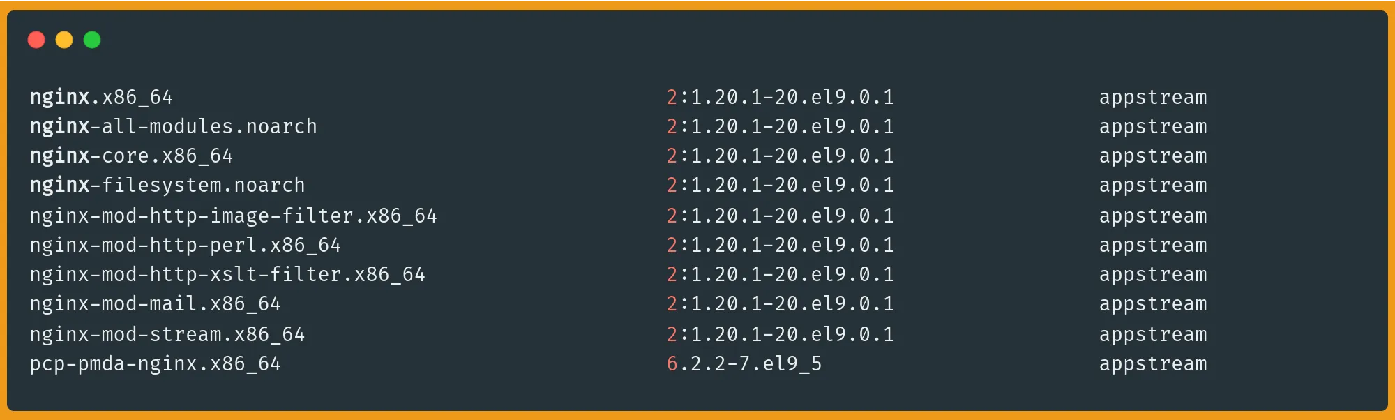 dnf list packages