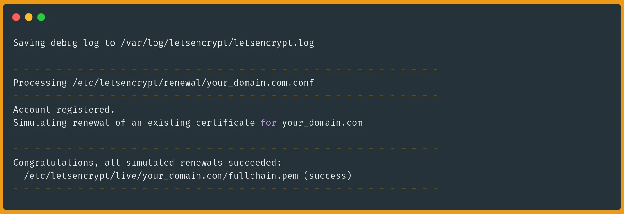 Grafana HTTPS Certbot Renewal Test