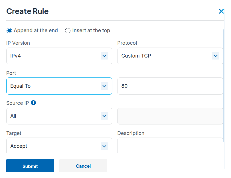 Add Firewall Rule