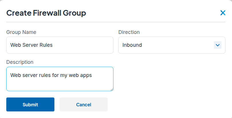 Create Firewall Group