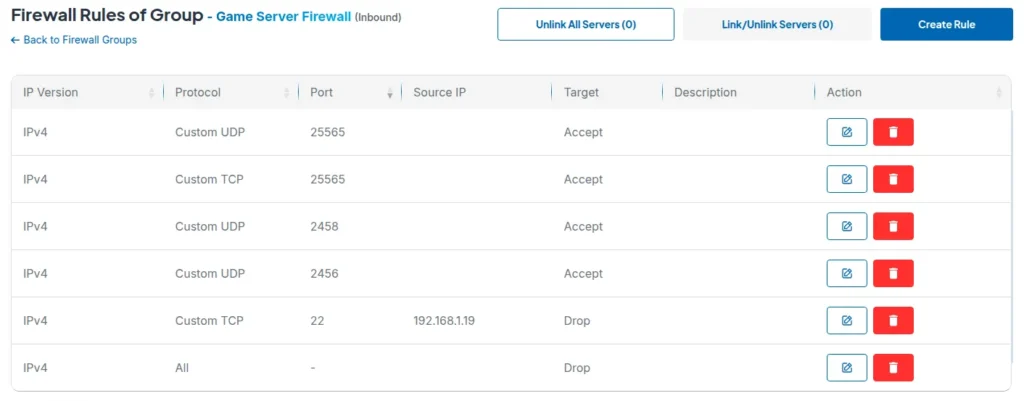 Gaming Server Firewall