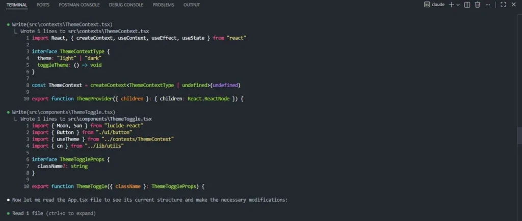 Claude Code making changes
