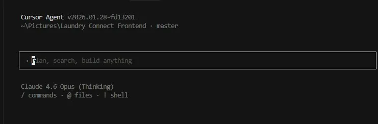 Cursor running in the CLI