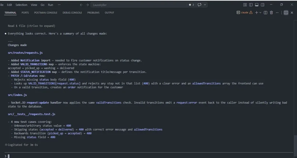Claude Code execution summary