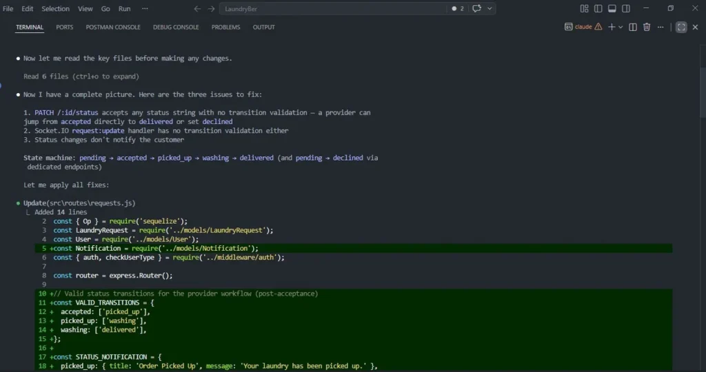 Claude Code order state analysis